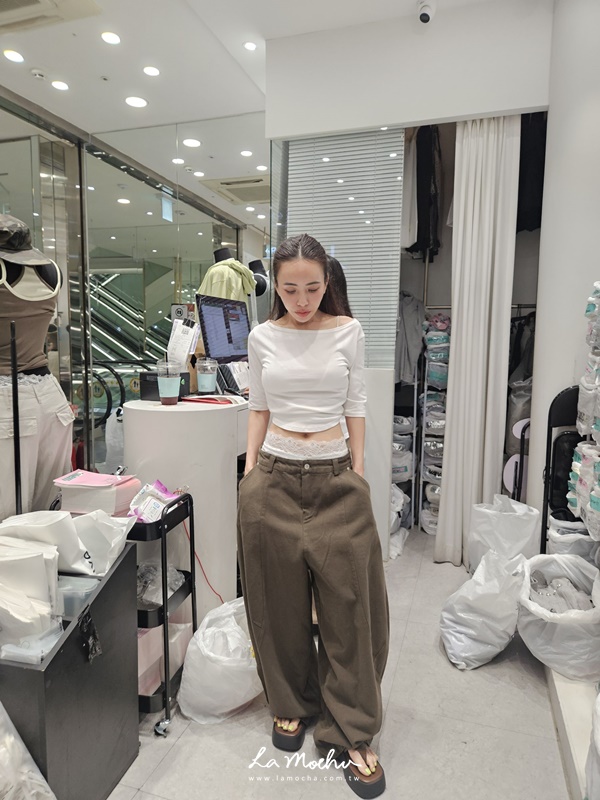 牛仔顯瘦彎刀長褲